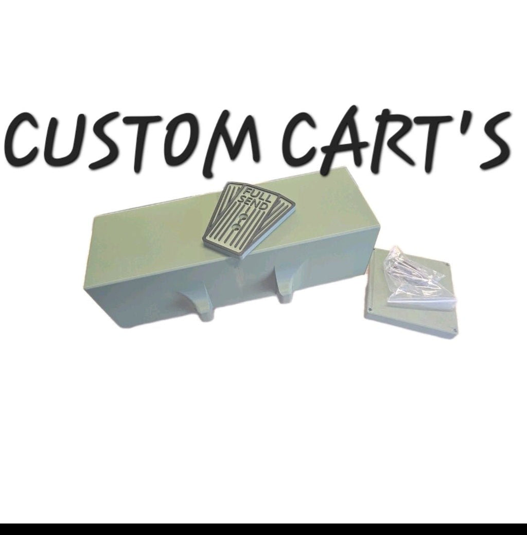 Razor Crazy Cart Custom Made Battery Box Upgrade Red & Black CC Logo 48v - CUSTOM CARTS