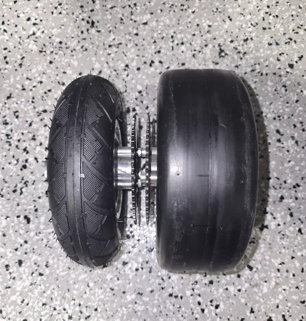 FATMAXX CRAZY CART CUSTOM RACE SLICK 8x3.00 - 4 FRONT WHEEL STD/XL - CUSTOM CARTS