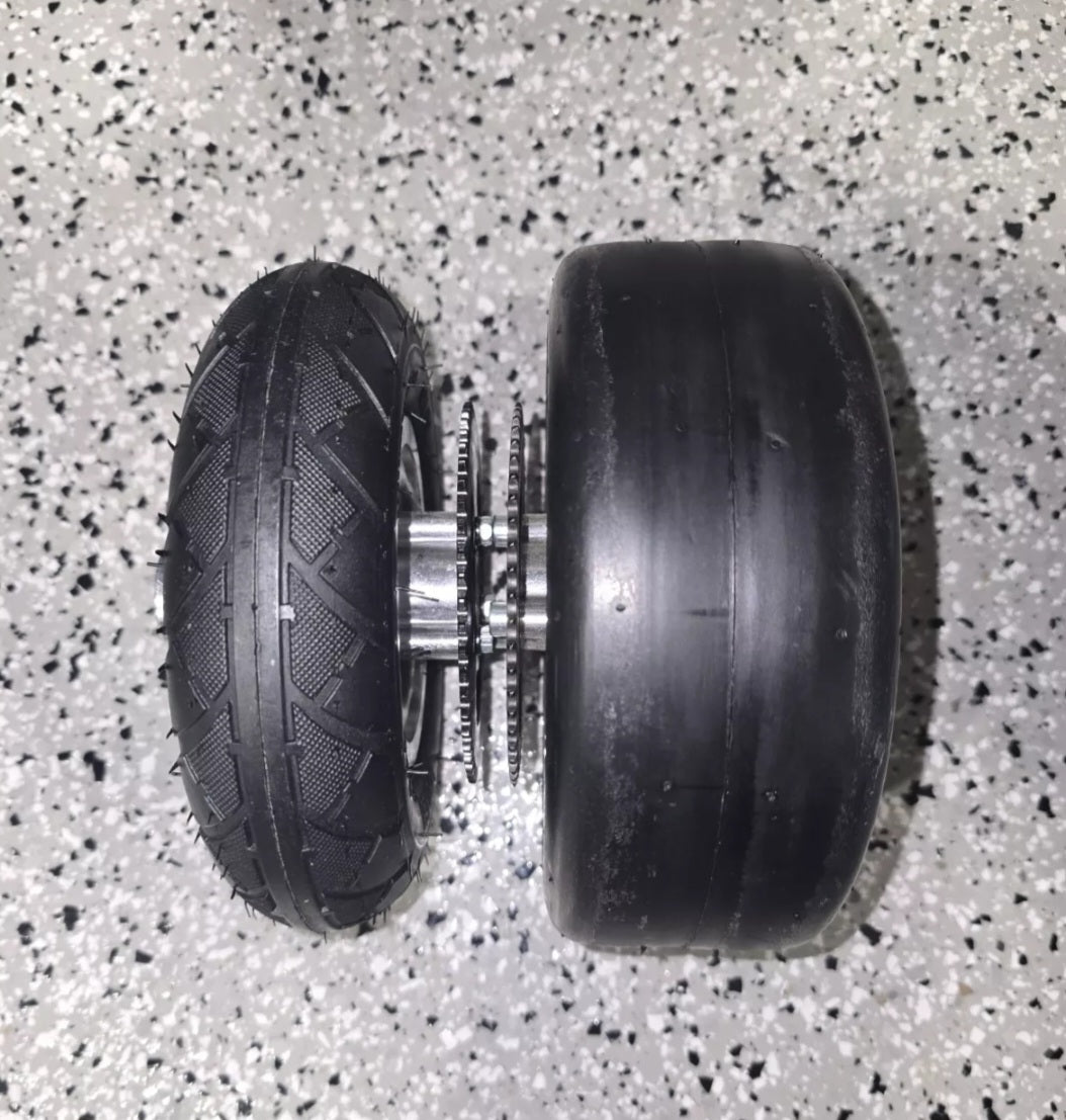 FATMAXX CRAZY CART CUSTOM RACE SLICK 8x3.00 - 4 FRONT WHEEL STD/XL - CUSTOM CARTS