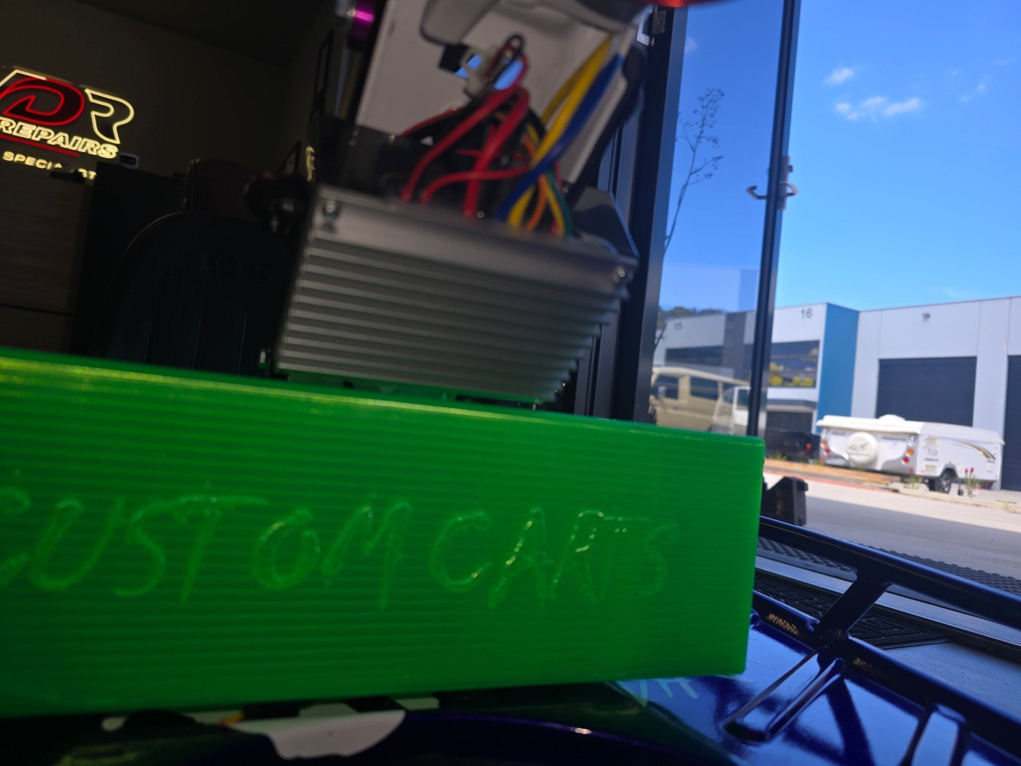 Razor Crazy Cart Custom Made Battery Box Upgrade Red & Black CC Logo 48v - CUSTOM CARTS